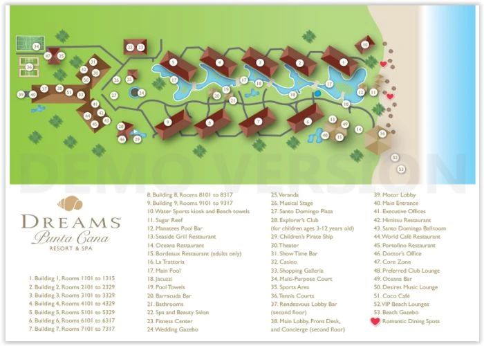 Mapa Hotel Dreams Punta Cana
